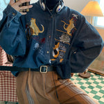 Load image into Gallery viewer, silly cats denim shirt
