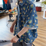 Load image into Gallery viewer, c2 denim daisy button-down shirt
